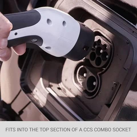 Photo showing the positiong of the Type 2 plug in the CCS vehicle socket